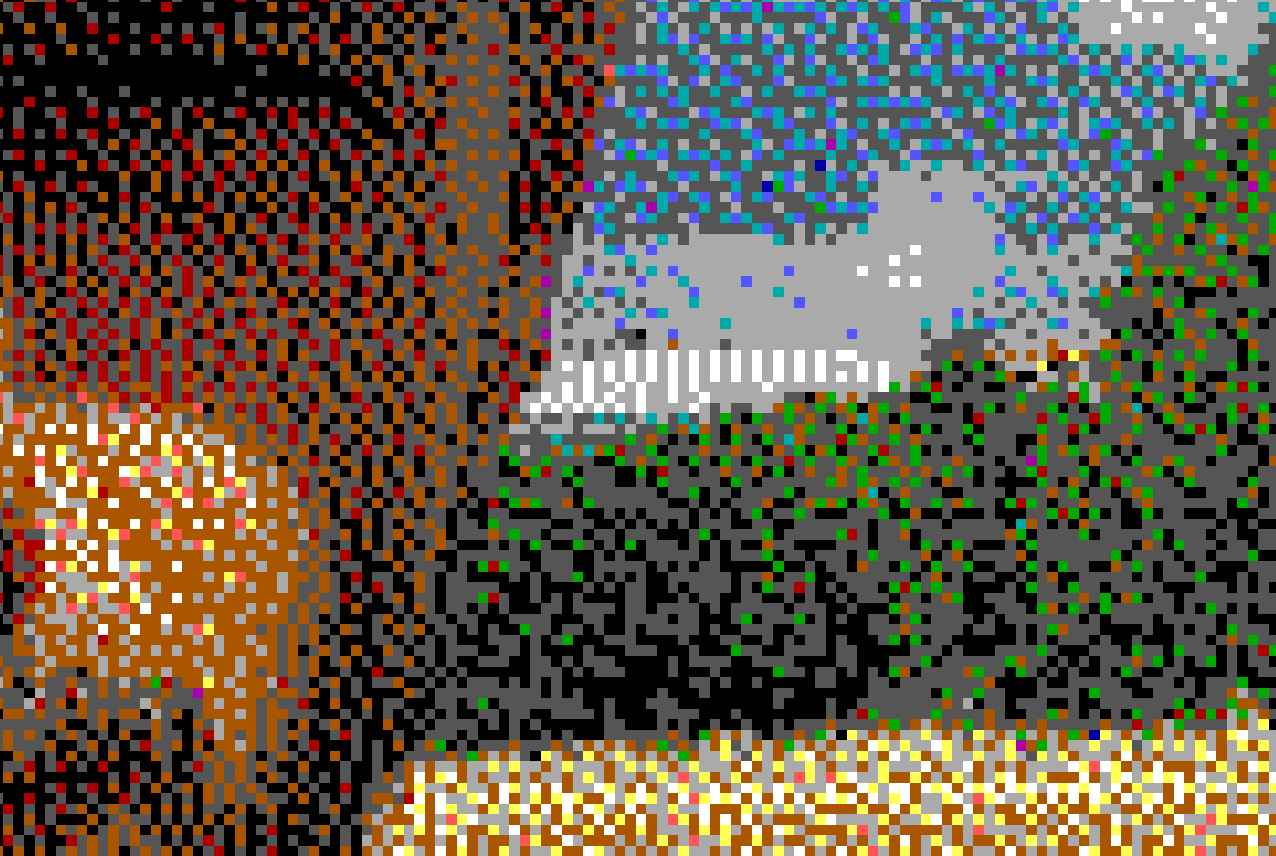 Dithering in 16 color palette